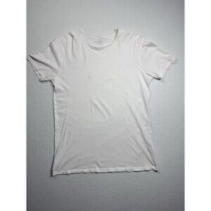ALLSAINTS White Crewneck T-Shirt Size Small Distressed Tiny Holes